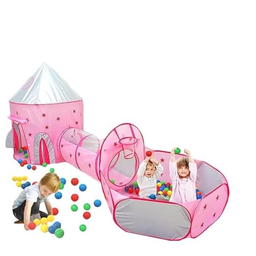 Barraca Infantil 3 Em 1 Estrela Rosa Linda Toca Túnel Cesta Basquete Barraca Infantil Para Meninos E Meninas, Presente Para Meninos E Meninas, Brinquedoteca Para Casa Ao Ar Livre BK1