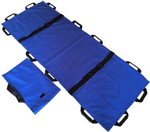 GLJY Klappbare Rettungs-Transporttrage, weicher Segeltuch Wasserdichter Sicherheitsgurt für Heimsportstätten Krankenwagen 822,Blau Cover