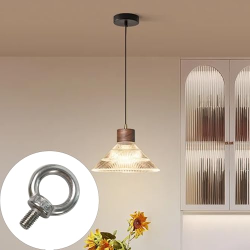 Image of 8PCS M8 Male Thread Eye Bolts, Stainless Steel Lifting Shoulder Eye Bolt, Heavy Duty Screw Ring Shaped Eye Bolt