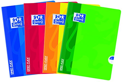 Cahiers seyès Oxford OpenFlex A4 grands carreaux lot de 5 pour école et bureau
