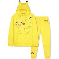 Pokémon Chandal Niño 2 Piezas, Conjunto de Ropa Sudadera con