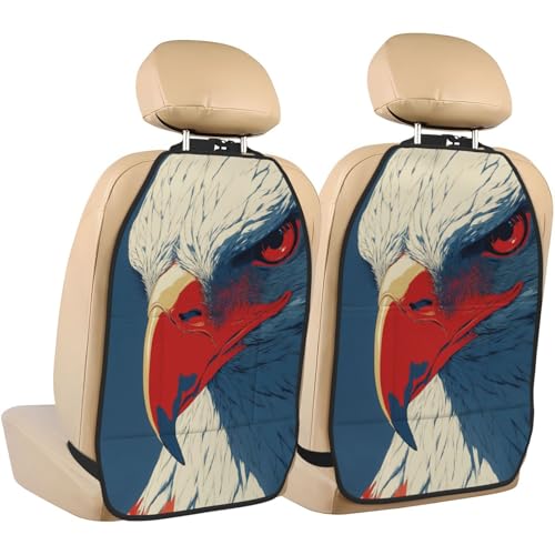 Eagle Car Seat Back Kick Protectors,2 Pack Kick Mats With Storage Pockets For Vehicles To Protect From Dirt Mud Scratches