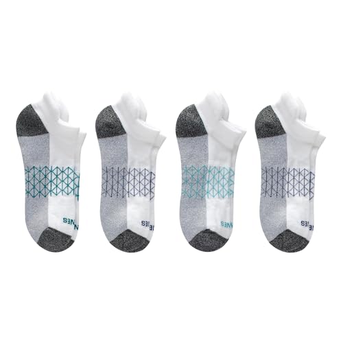 Image of Hanes Men's Socks, Absolute Comfort Cushioned Moisture-wicking Seamless Toe, 4 Pack, Ankle, Crew and Heel Shield Socks