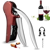 GZjiyu Korkenzieher Wein Geschenkset, Weinflaschenöffner aus Zinklegierung, Professioneller Weinöffner Hebelkorkenzieher für alle Arten von Korken