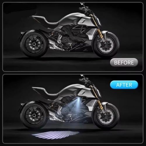 Universal Angel Wing Logo LED Projector Lights - Waterproof Motorcycle Shadow Light Accessories for Electric Vehicle Moto Lovers Gift - Thumbnail 5