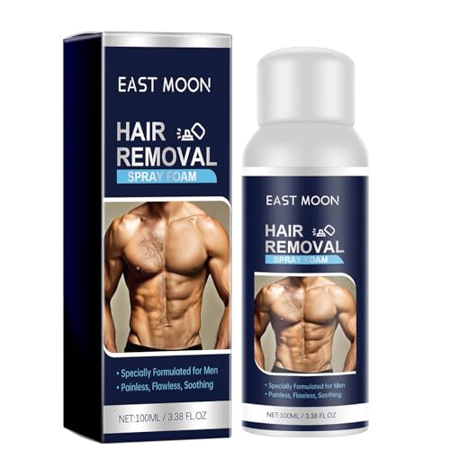 Spray de depilación para hombre, spray de depilación corporal, mousse de cera de abejas, crema depilatoria sin irritación, espuma para depilación de pecho, espalda, piernas y brazos, 200 ml (1 unidad)