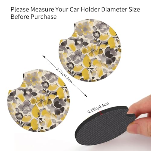 Portavasos para carro 2 piezas goma negra miniatura 2