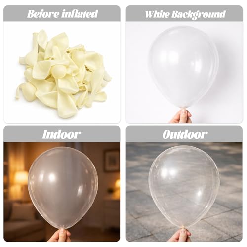 Image of Voircoloria 90pack Clear Balloons Different Size 18 /12 /10 /5 Inch Transparent Balloon Garland Arch Kit for Graduation, Wedding, Birthday, Baby Shower, Anniversary Party Decorations