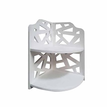 FURN ASPIRE Compact, Waterproof Corner Organizer Shelf for Bathroom, Kitchen, Office, Sturdy, White, 2-Tier Design, Space-Saving, Multifunctional Storage, Easy Assembly