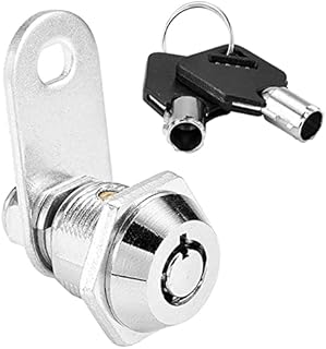 Thread Tubular Cam Lock 16mm Zinc Alloy Security Mailbox Lock with 2 Keys Cylinder Lock for Cabinet Drawer Door Cupboard Letterbox