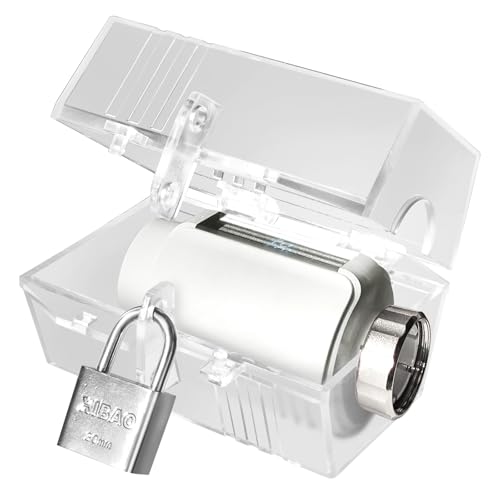 Heizkörperthermostat Schutzabdeckung mit Schloss Upgrade,Thermostat Sensoren, Universelle Intelligente Heizkörperregler-Schutzbox, mehr Platz, zusätzliche Clips, für AVM FRITZ, Honeywell Home, Danfoss Heizkörperthermostat Schutzabdeckung mit Schloss Upgrade,Thermostat Sensoren, Universelle Intelligente Heizkörperregler-Schutzbox, mehr Platz, zusätzliche Clips, für AVM FRITZ, Honeywell Home, Danfoss
