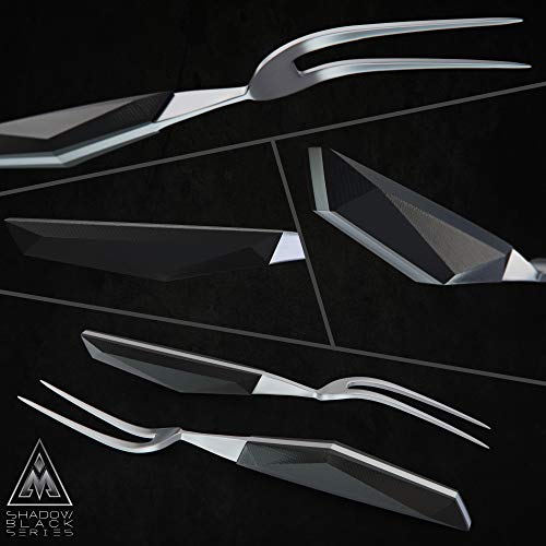Dalstrong Carving Knife & Fork Set - 9" Blade - Shadow Black Series - Black Titanium Nitride Coated - High Carbon - 7Cr17Mov-X Vacuum Treated Steel- Sheath - Nsf Certified #TOP3