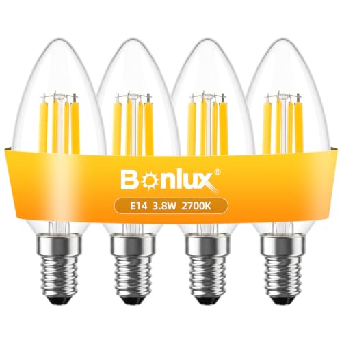 Image of Bonlux E14 LED Light Bulb Warm White 3.8W = 60W Small Screw Candle Bulbs