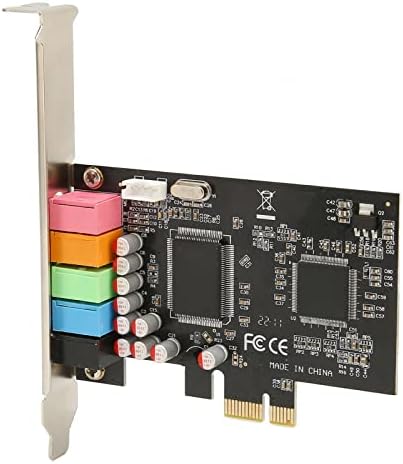 PCI E 5.1 Channel Sound Card, PCIE Desktop Computer Sound Card, 6 Channel PCI Express Bus Slot 48KHz Internal Sound Cards, for Home Theater, Gaming, Music