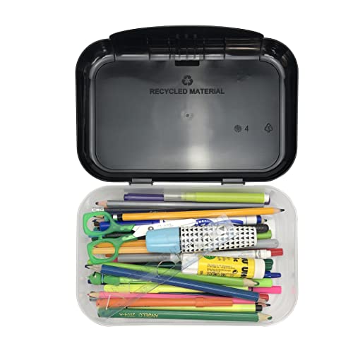 Image of ZIPIT: Recycled Plastic Pencil Box - Rainbow - Large Capacity Case, Colorful Stationery Organizer, School Supplies-Toys Holder, Snap Close, Kids