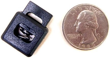 Miniatura 5 de Ravenox - Candado de cuerda cuadrada para cordones de zapatos con una sola mano, cierre de plástico para cuerda, cordel, bolsos, equipaje, ropa y