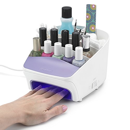 Polder Nail Station Three-in-One Dryer, LED Light and Storage for Easy at-Home Manicures
