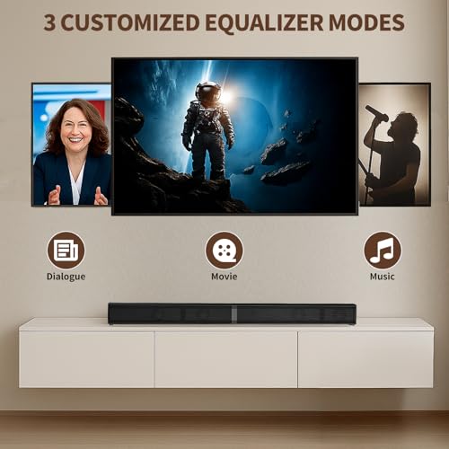 Image of LARKSOUND 2.2 CH Soundbar for Smart TV, 2-in-1 Detachable Sound Bar for TV, Gaming Monitor, Surround Sound System, Bluetooth 5.3 /HDMI-ARC /Optical /AUX Connections