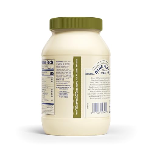 Image of Blue Plate Light Mayonnaise with Olive Oil 30 Fl Oz Jar (Pack of 1)
