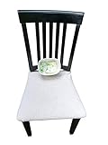 RELIABEST Waterproof Dining Chair Cover Protector - Pack 2 - Perfect for Pets, Kids, Elderly, Restaurants, Party - Machine Washable, Snugly Fit, Removable, Clean The Mess Easily (Beige(with Buttons))
