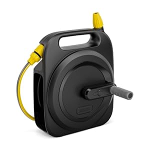 Kärcher Schlauchbox HBX 2.10 Compact, Anschlussschlauch 5/16": 2 m, Komfortables und schnelles Auf- und Abwickeln, inkl. 10 m Schlauch, Schwarz