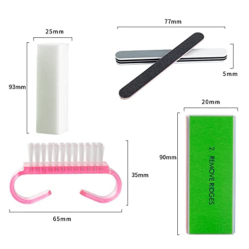 Ensemble d'outils de manucure avec bloc de tofu et brosse