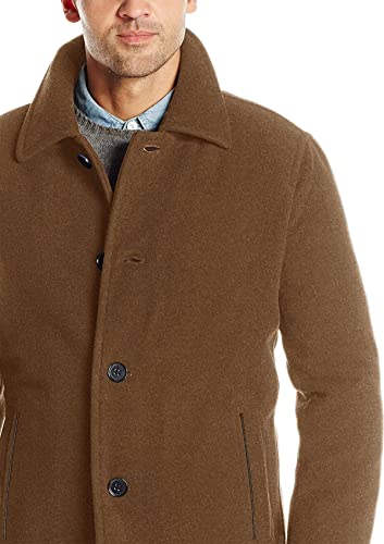 Image of Cole Haan Men's Button-Up Wool Plush Car Coat