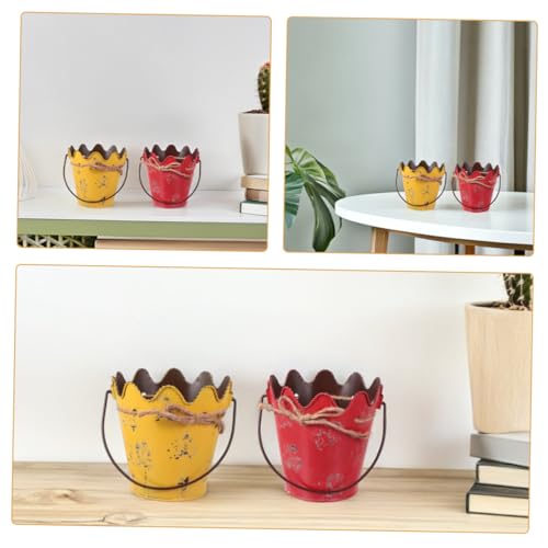 Pots de fleurs en métal à suspendre au design rétro élégant avec finitions soignées pour jardin