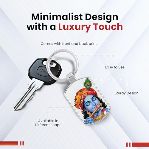 Image of Stylish Metal Keychains with Permanent Glossy Print - Inspirational Quotes & Spiritual Designs - Perfect Key chains for loved ones, Personal Use, Gifts & Return Gifts