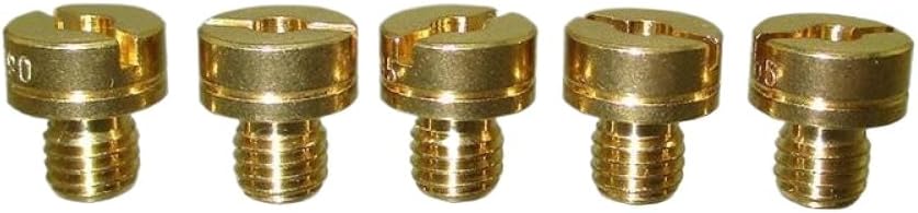 Large Round Carburetor Main Jets Set Compatible With Carburetors #155, #160, #170, #175, #180 Models (5-Piece Kit)
