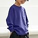 Boys Lightweight Sweatshirt Kids Fall Fashion Crewneck Long Sleeve Sweatshirts Casual Loose Comfy Pullover Blue