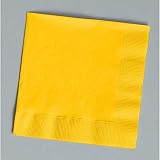 Creative Converting 50-Count Touch of Color Paper Beverage Napkins, School Bus Yellow (58188)