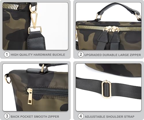 Nylon Crossbody Bag for Women Large Work Tote Bag Lightweight Waterproof Ladies Handbag with Strap3