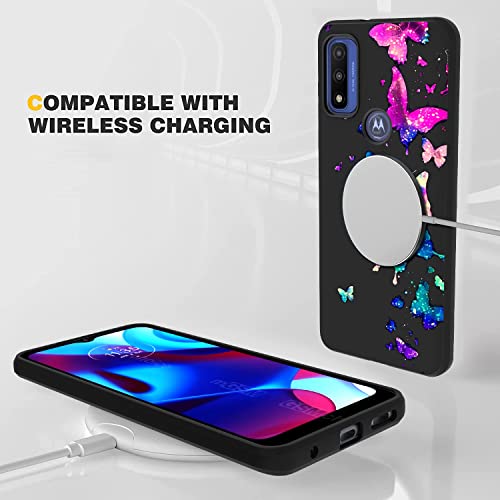 Warmson Case For Motorola G Pure/Moto G Power 2022,Moto G Pure Case Full Body Matte Soft Tpu Shock-Absorption Flexible Motorola Moto G Pure Case Slim Stylish Galaxy Butterfly Case For Women Girls Men #TOP5