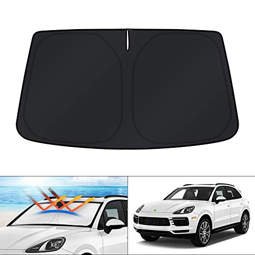KUST Custom Fit Windshield Sun Shade for 2019-2025 Porsche Cayenne Accessories Sunshade Foldable...