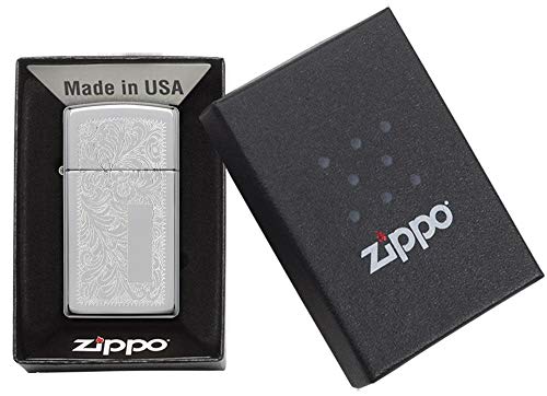 Encendedor Zippo Slim High Polish Chrome Venetian miniatura 6