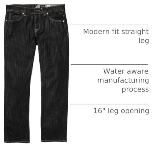 Image of Volcom Men's Solver Stretch Denim Jeans-Modern Fit Pant