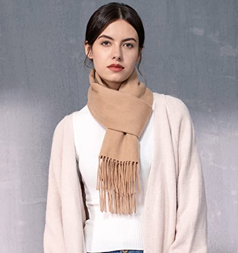 Persmileful Cashmere & Wool Scarf Solid Color Lightweight Scarf For Men And Women With Gift Box thumb #2
