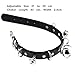 KXUUUS 1 Set Big Bell Choker Collar for Women Necklace Metal Leather Cosplay(Purple)