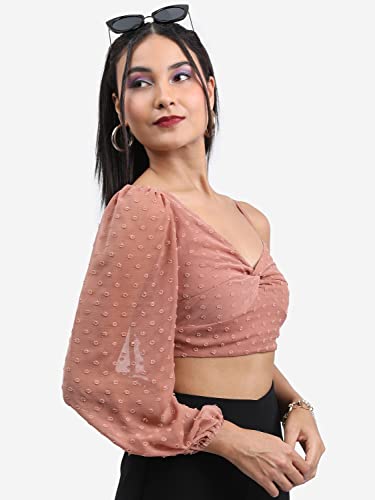Image of Ketch Women Polyester Regular Fit One Side Shoulder Tops