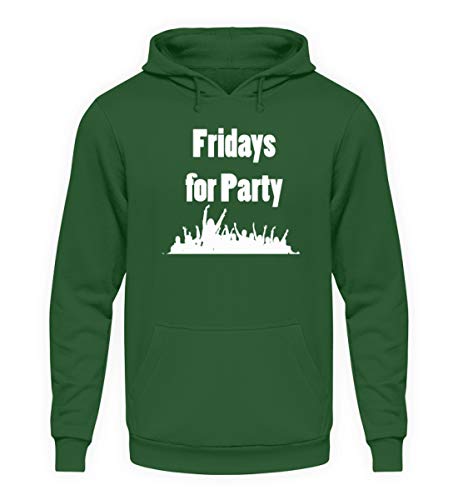 Pull à capuche vert texturé taille M Generisch Fridays for Party chaud et unisexe