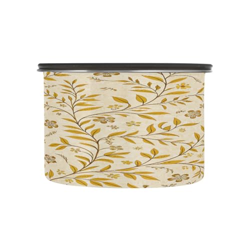 Envase para café Kigai Vintage Leaves 17 oz acero inoxidable