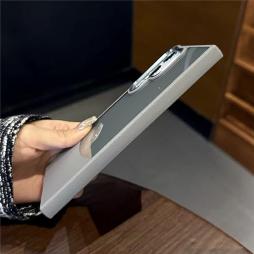 Coque antichoc pour Samsung S23 FE transparente en cuir gris durable - 4