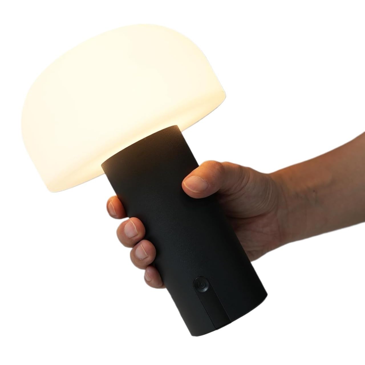 LYVQZPWLR LED Touch Bedside Table Lamp, Rechargeable Cordless Waterproof Touch Dimming LED Outdoor Mushroom Table Lamp, Multicolor(Black)
