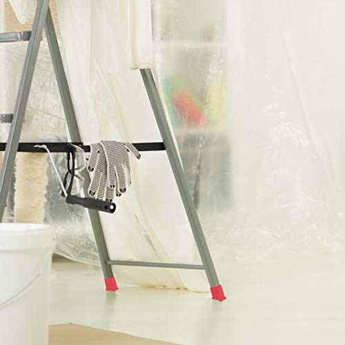 WINOMO 2Pcs Non Slip Ladder Feet Rubber Ladder Accessories Replacement Step Ladder Feet Foot Mat Cushion (Red)