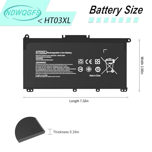 Image of HT03XL L11119-855 Laptop Battery for HP Pavilion 15 17 Series Replacement for Pavilion 15-CS, 15-DA, 15-DB, 17-by, 14-CE Models Compatible with HSTNN-UB7J, HSTNN-DB8R, HT03041XL