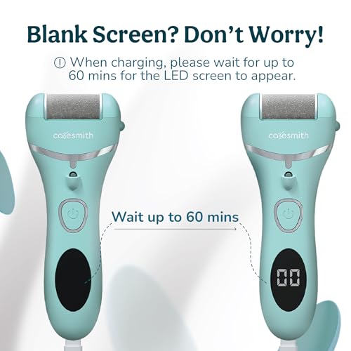 Image of Caresmith Bloom Callus Remover for Feet Electronic | Foot Scrubber for Dead Skin | 3 Crystal Quartz Heads suitable for Dead Skin Remover | Pedicure kit for Women as Foot Cleaner