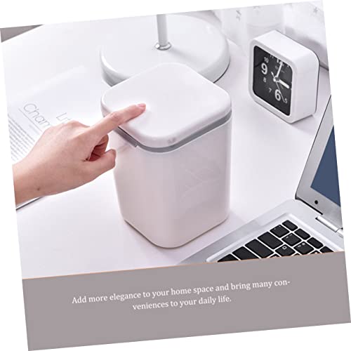 Caneca de basura mini rectangular blanca SOLUSTRE miniatura 3