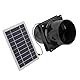 Mumusuki Effizienter 10 W 12 V Solarbetriebener, Solarbetriebener Abluftventilator, Solarpanel-betriebener Ventilator, Abluftventilator für Wohnmobile, Gewächshaus, Schnelle Installation,