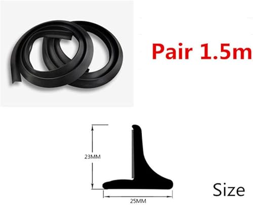 Miniatura 6 de MASO 2 protectores de goma universales para guardabarros laterales de automóvil, para ruedas, cejas, arco de goma, color negro, 4.9ft